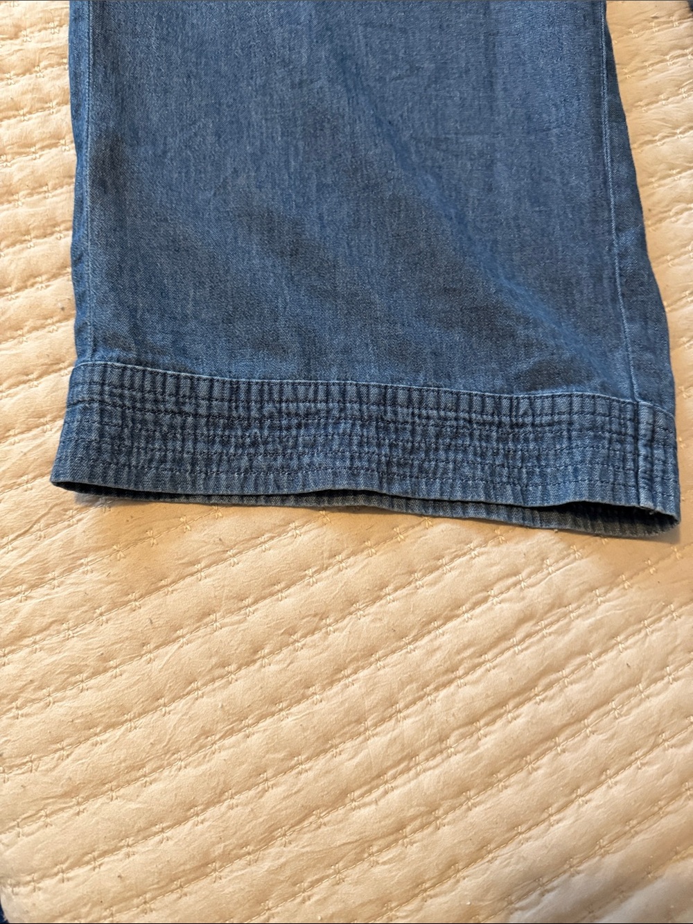 Michael Kors Wide-Leg Crop Pants Denim Pants NWT 1X - Darling Wide Hem❤️ - Picture 4 of 8